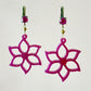 Pendientes flor fúxia P-34-168-G