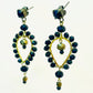 Pendientes negros de cristal P-34-188