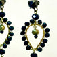 Pendientes negros de cristal P-34-188