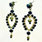 Pendientes negros de cristal P-34-188