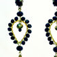 Pendientes negros de cristal P-34-188