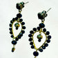 Pendientes negros de cristal P-34-188