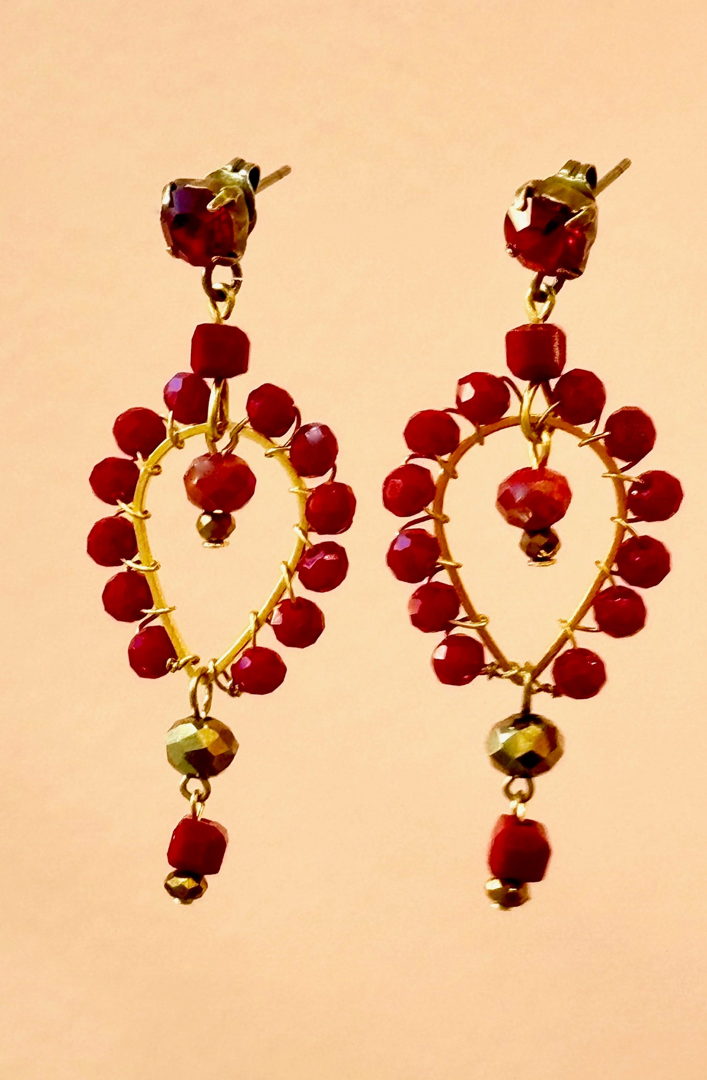 Pendientes rojos P-34-188