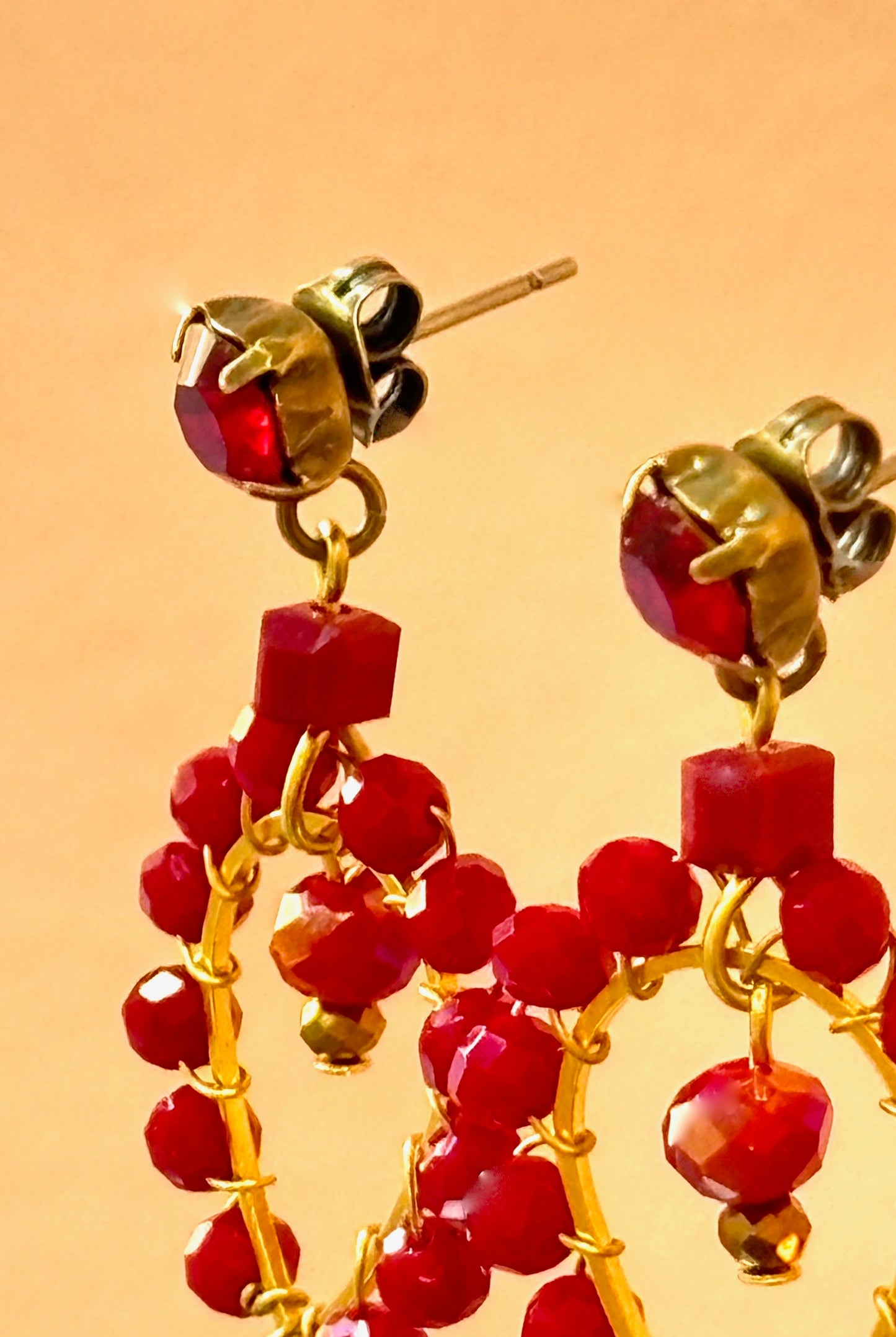 Pendientes rojos P-34-188