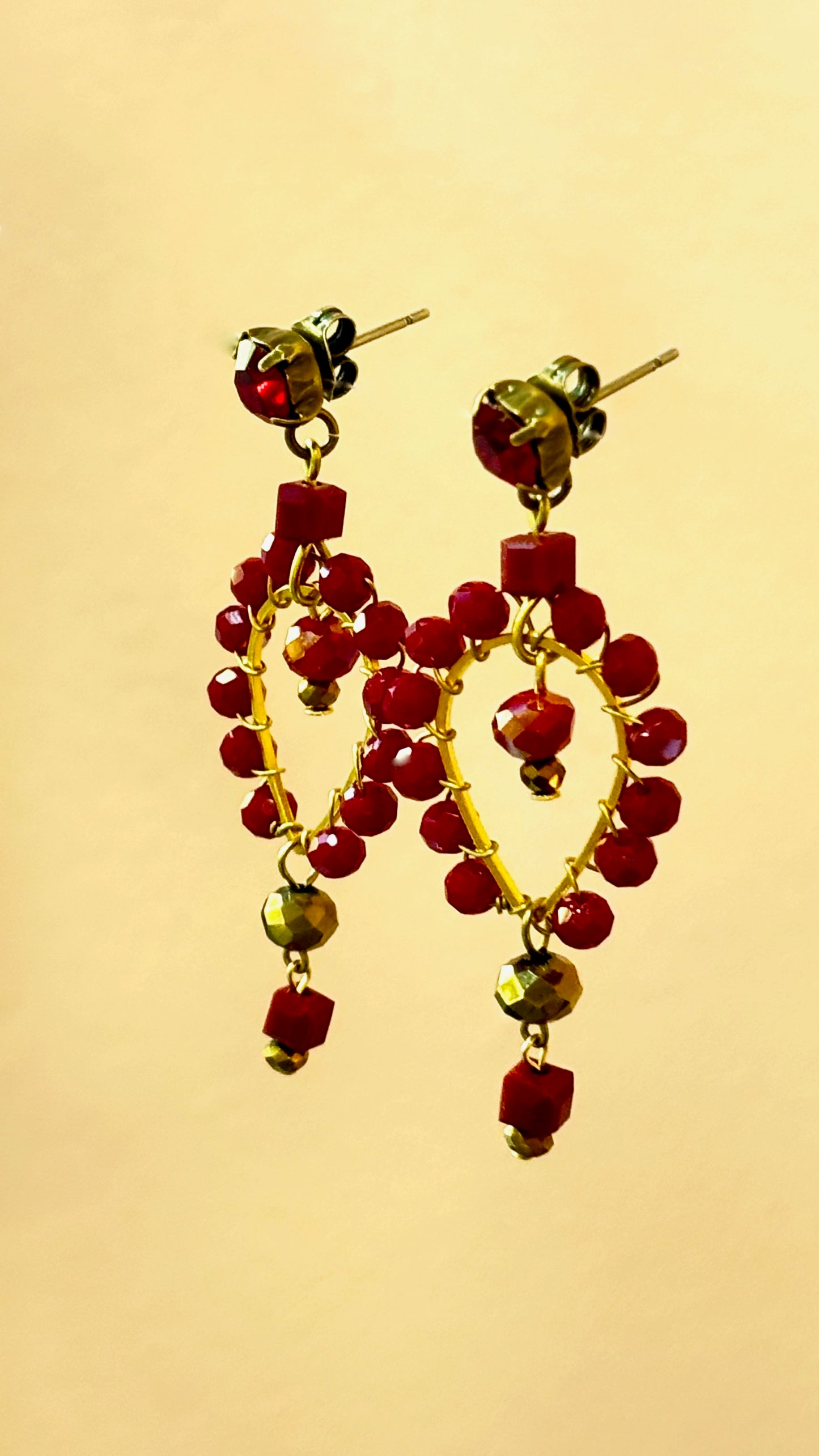 Pendientes rojos P-34-188