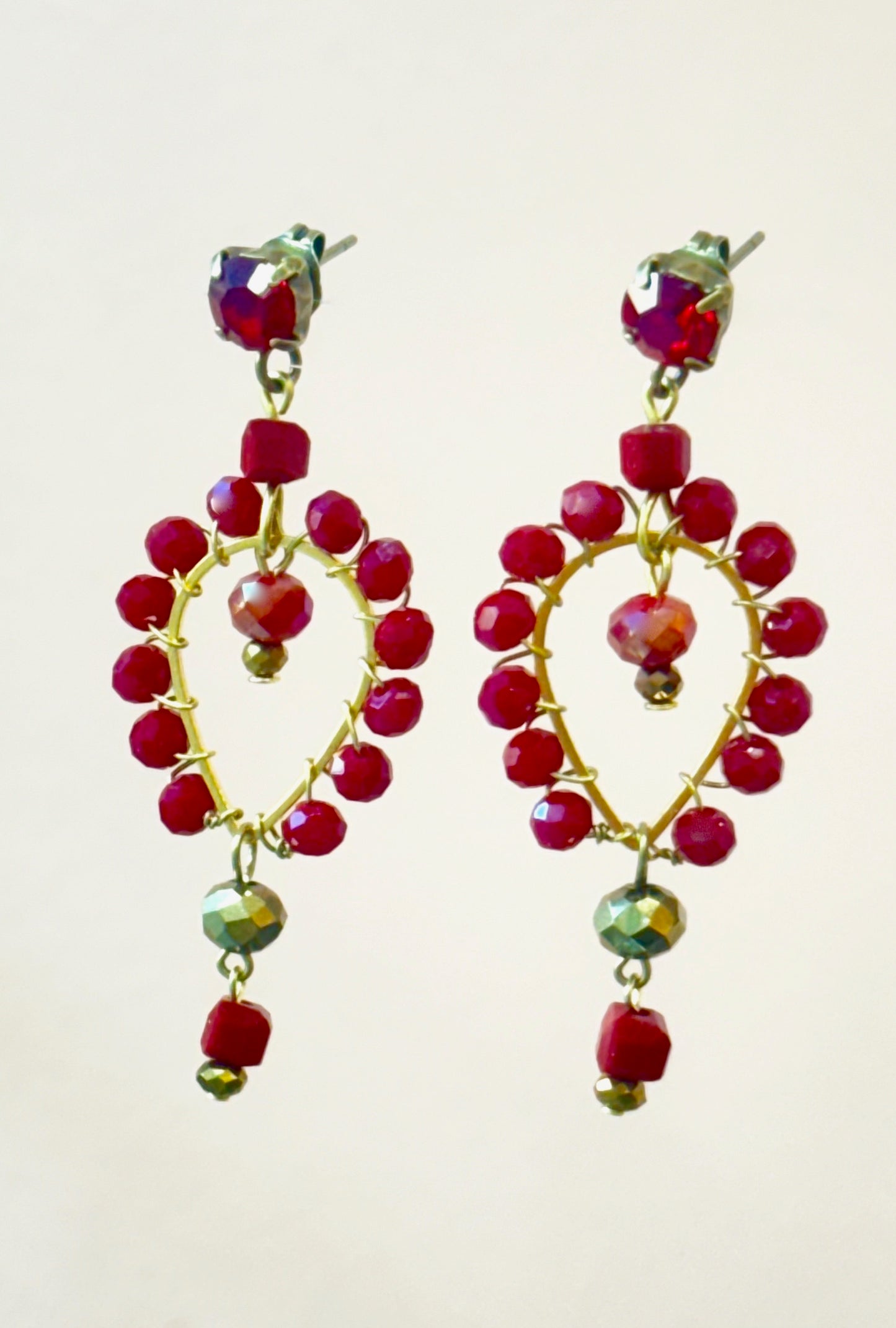 Pendientes rojos P-34-188