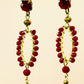 Pendientes oval rojos P-34-189