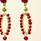 Pendientes oval rojos P-34-189