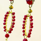 Pendientes oval rojos P-34-189