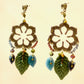 Pendientes grandes con hojas de color P-34-193