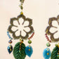 Pendientes grandes con hojas de color P-34-193