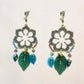 Pendientes grandes con hojas de color P-34-193