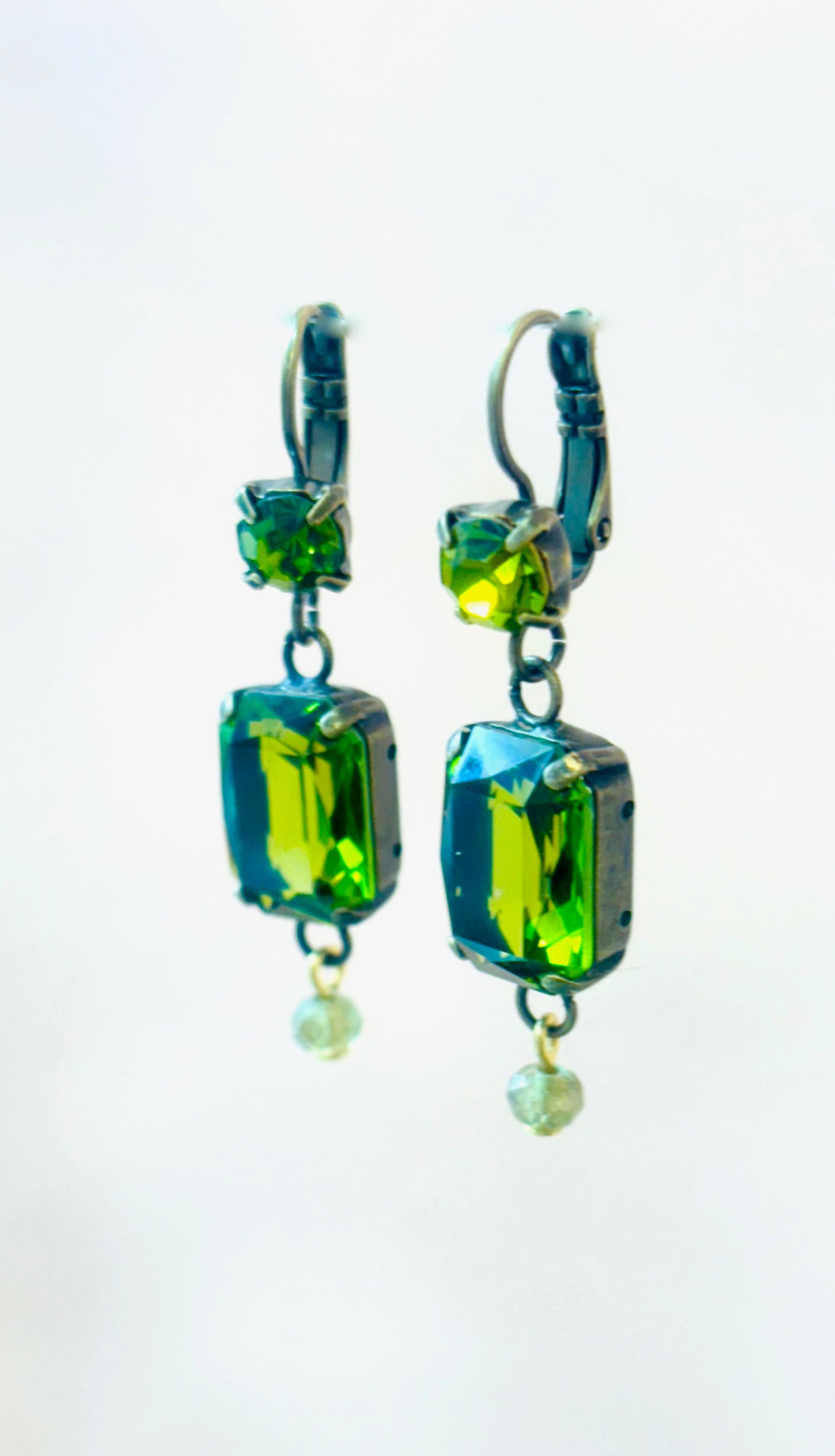 Pendientes de cristal Olivina P-34-86-G