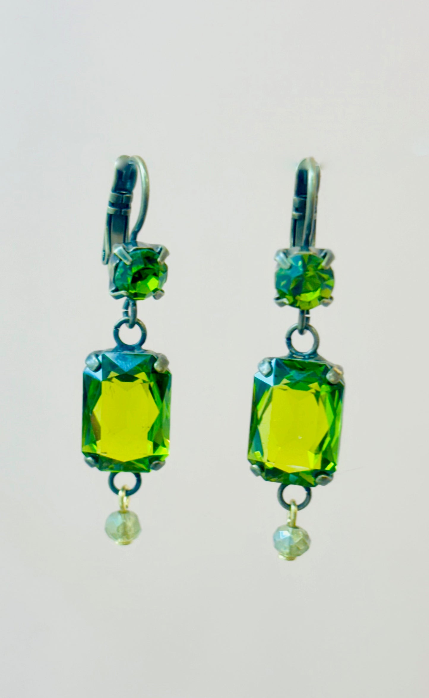 Pendientes de cristal Olivina P-34-86-G