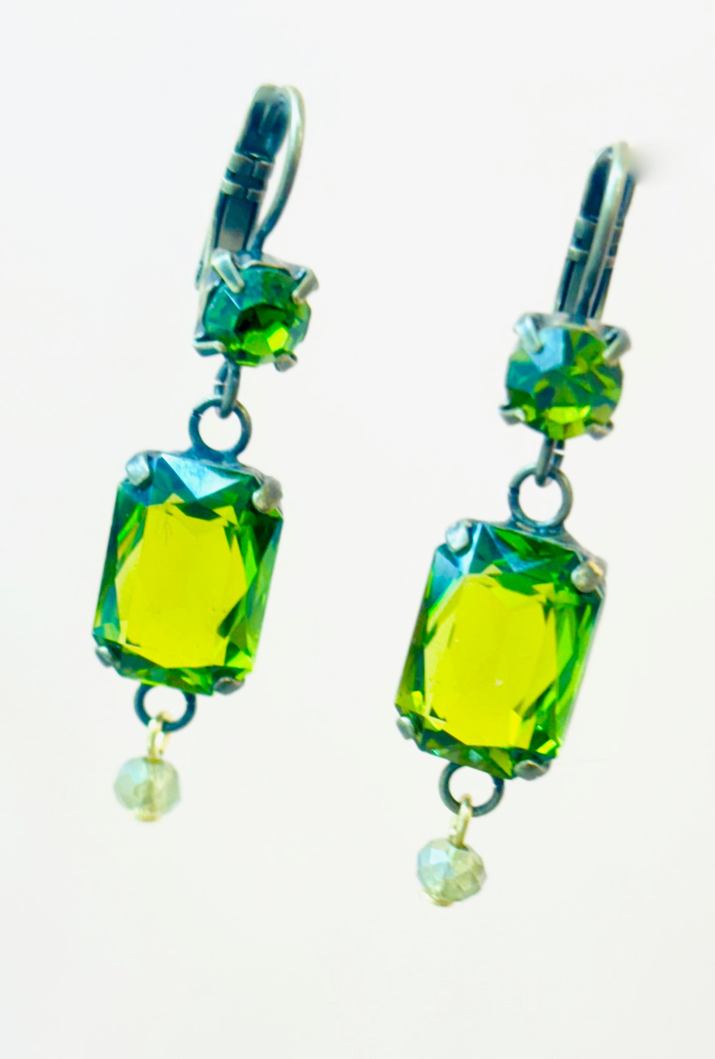 Pendientes de cristal Olivina P-34-86-G