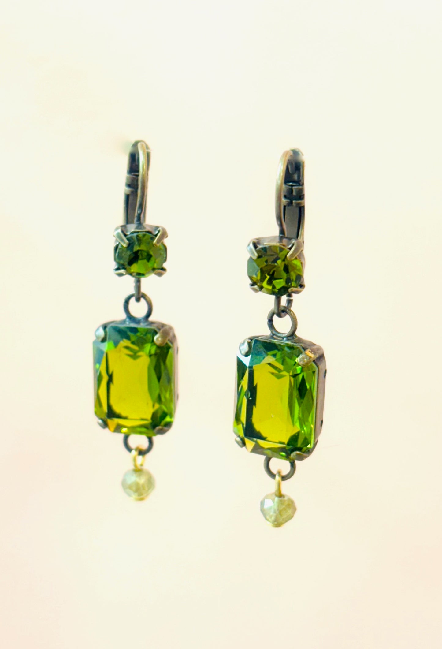 Pendientes de cristal Olivina P-34-86-G