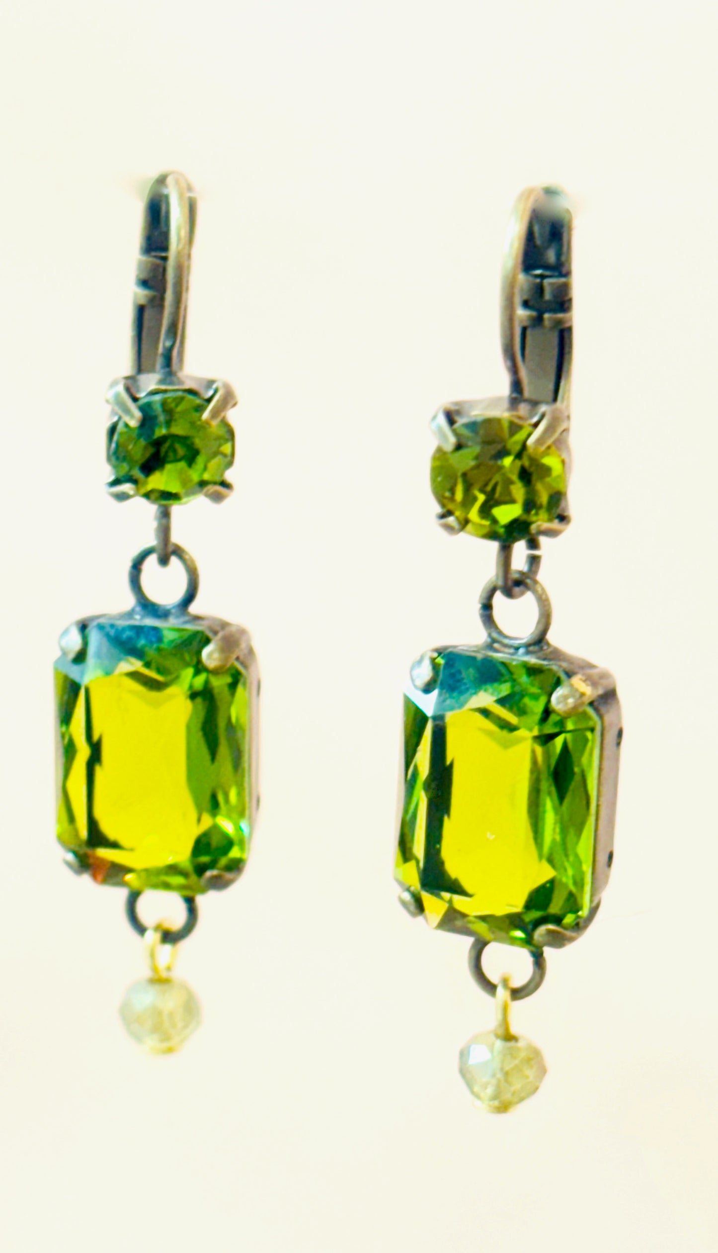 Pendientes de cristal Olivina P-34-86-G